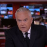 Huw Edwards announcing the death of Queens Elizabeth II on BBC News.