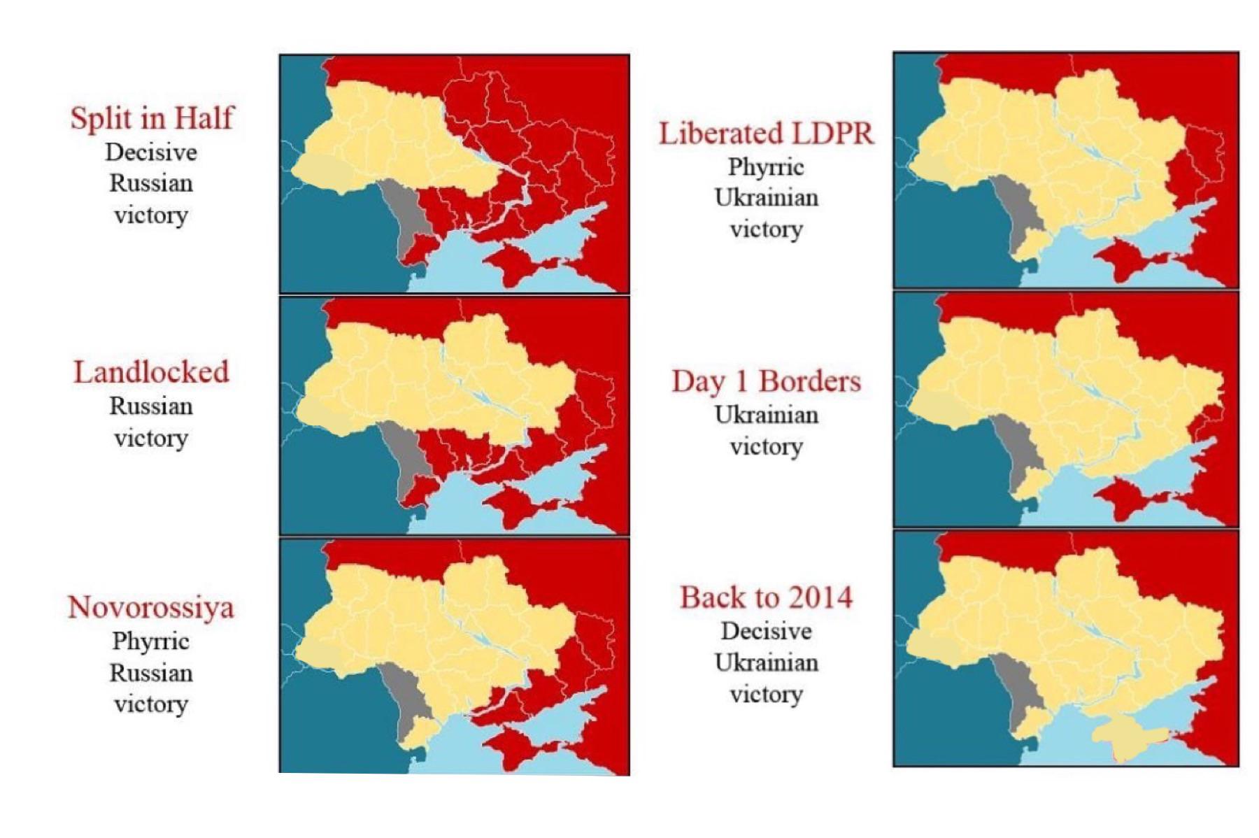 r/MapPorn - 6 scenarios for Ukraine after Russia invasion according to Euractiv