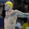 Kyle Chambers prepares for his 100m freestyle heat.