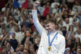 France’s Leon Marchand delivered the night of the Games for the host nation.