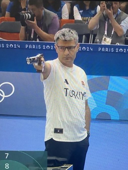 r/Damnthatsinteresting - South Korea sent a fully-kitted out player for the Olympic shooting. 
Turkey sent an 51 yr old guy with no specialized lenses, eye cover or ear protection and got the silver medal