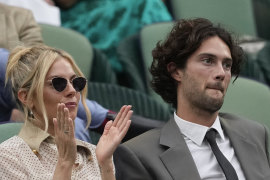 Sienna Miller and Oli Green enjoying Wimbledon together this year.