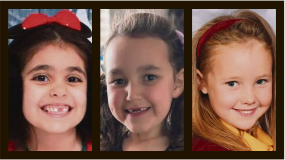 Victims of the attack Alice Aguiar, 9, Bebe King, 6 and Elsie Dot Stancombe, 7. 