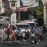 Residents of the Jenin refugee camp fled their homes as the Israeli military pressed ahead with an operation in the area yesterday,