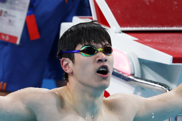 Pan Zhanle won the 100m freestyle final, but China’s swimmers have largely underperformed in Paris.