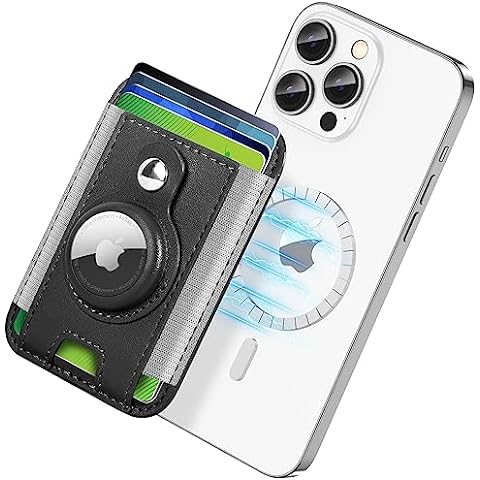 For Magsafe Wallet with AirTag Holder, Magnetic Wallet for iPhone 15/14/13/12 Serie...