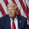 Republican Presidential candidate Donald Trump participates in a discussion at the National Association of Black Journalists Convention.