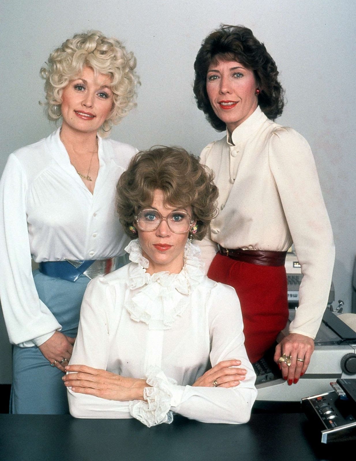 r/OldSchoolCool - Dolly Parton, Jane Fonda and Lily Tomlin in "Nine To Five," 1980.