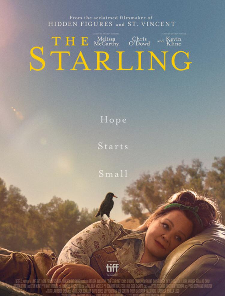 r/movies - Official Poster for Theodore Melfi’s Netflix Comedy-Drama Film ‘The Starling’ | Starring Melissa McCarthy, Chris O’Dowd, Kevin Kline, Timothy Olyphant, Daveed Diggs, Laura Harrier, and Loretta Devine