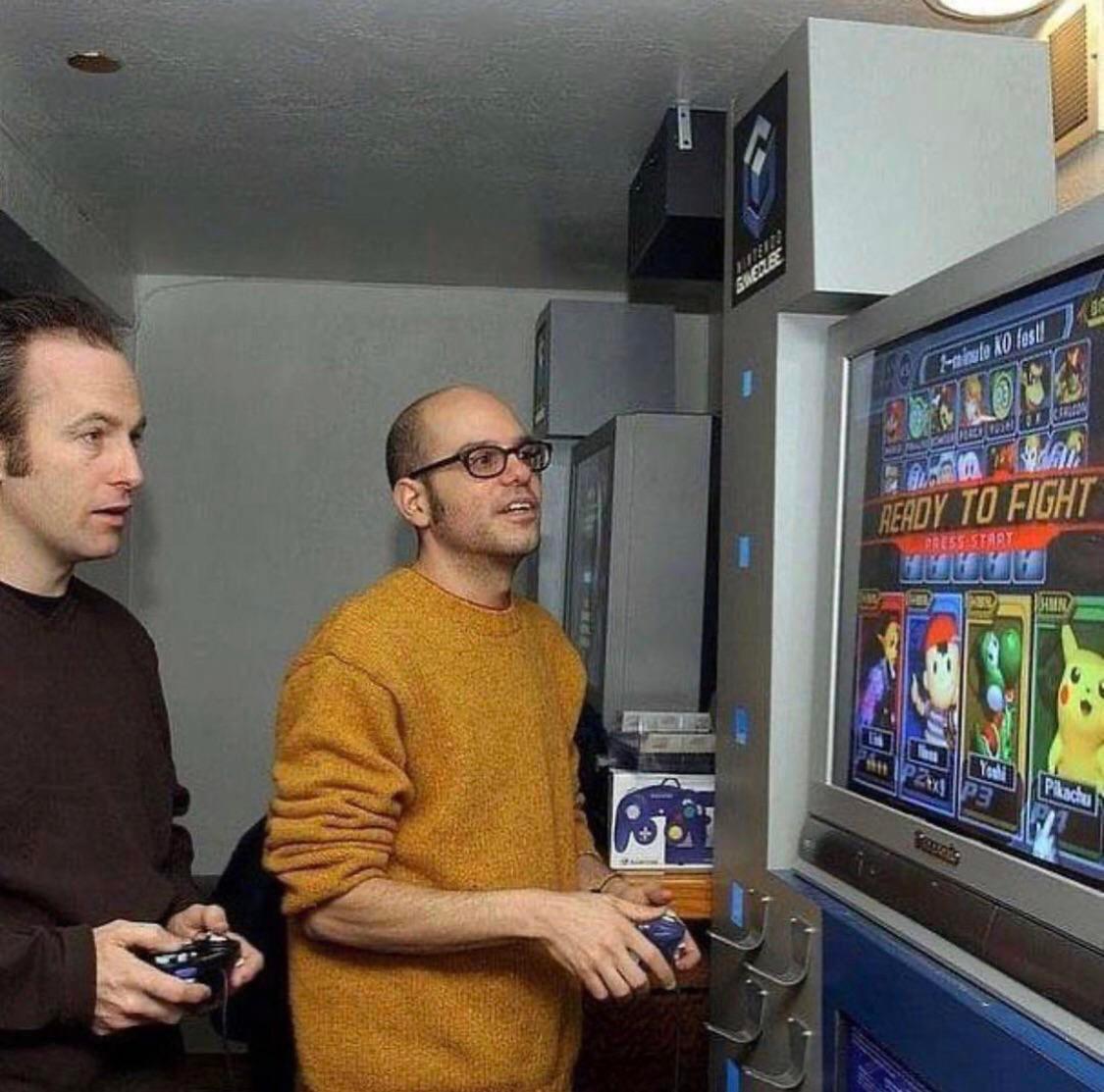 r/gaming - Let us not forget that there is a picture of Bob Odenkirk and David Cross playing Melee