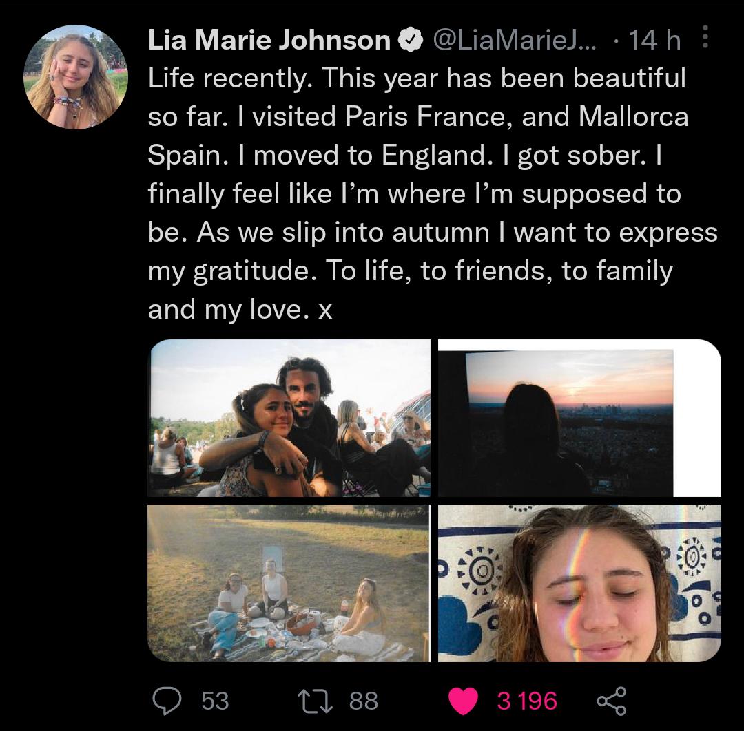 r/LiaMarieJohnson - Lia is happy!