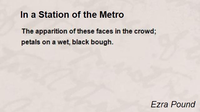 r/Poetry - [POEM] In a Station of the Metro by Ezra Pound