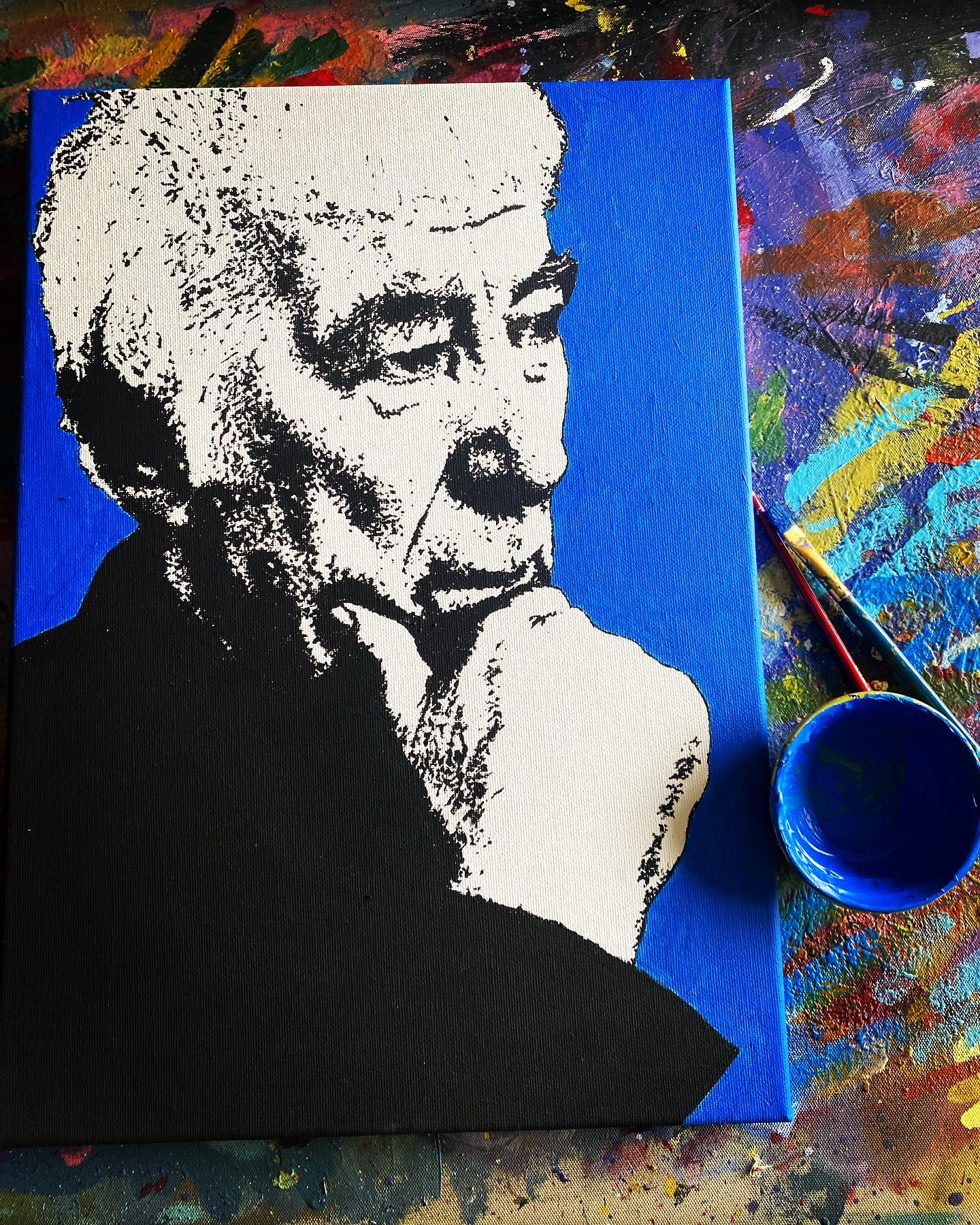 r/northernireland - Artist from Derry. Painting of Seamus Heaney I finished a few months back.