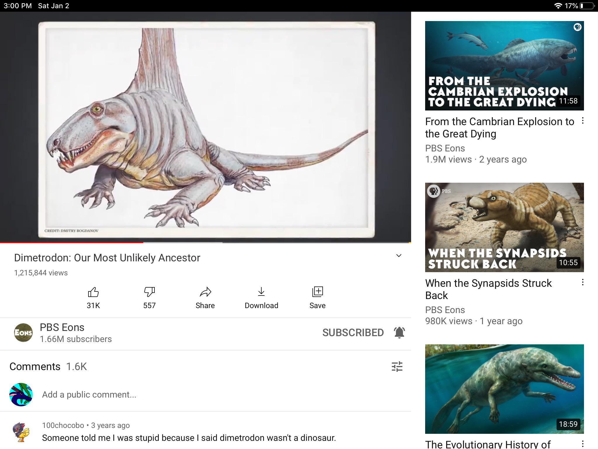 r/Paleontology - Was watching PBS Eons when I saw this, oh the irony,