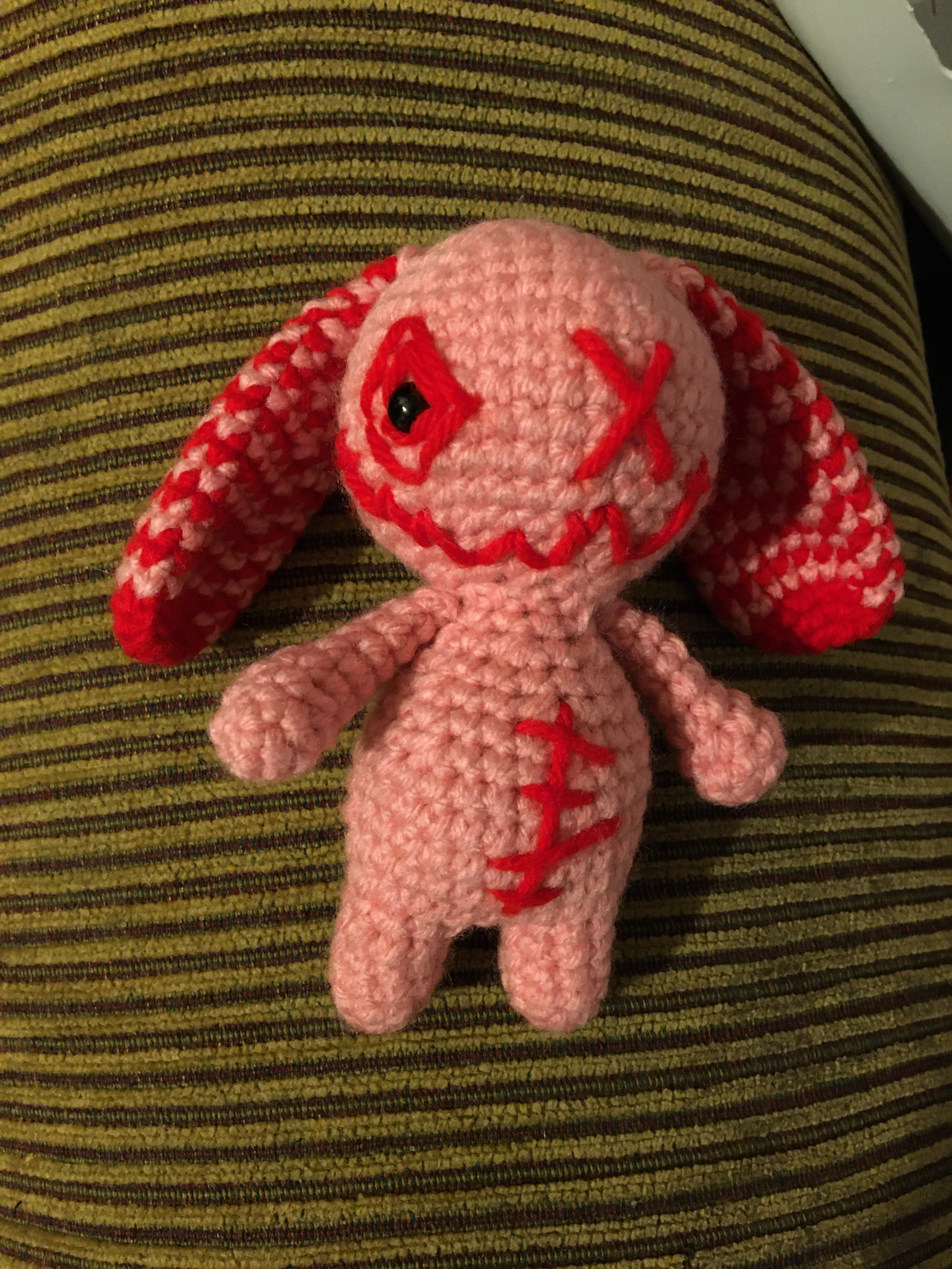 r/GothicDIY - I crocheted this little guy using a pattern by TanFlowCrochet. She has so many amazing patterns!