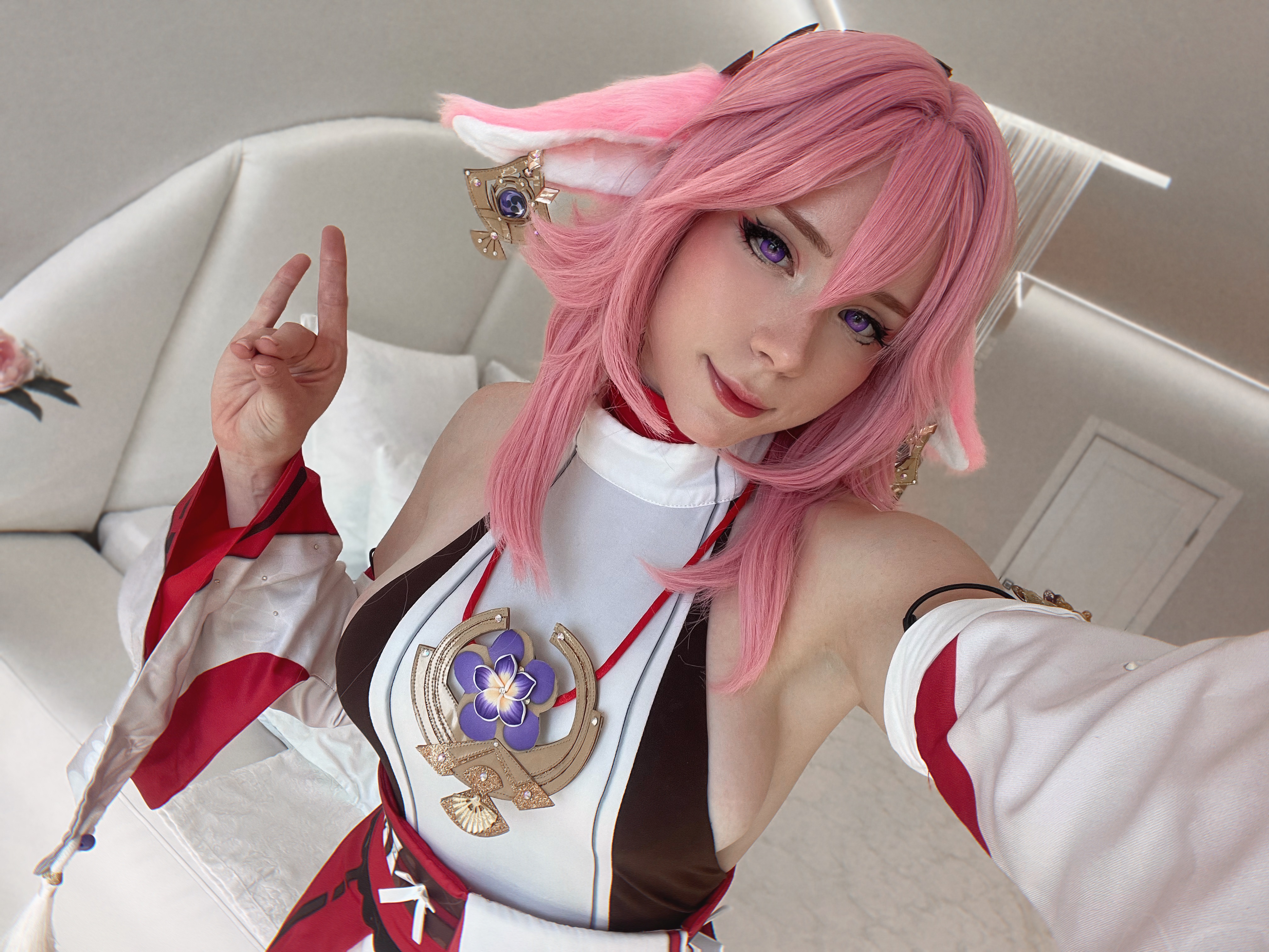 r/Genshin_Impact - My cosplay of Yae Miko