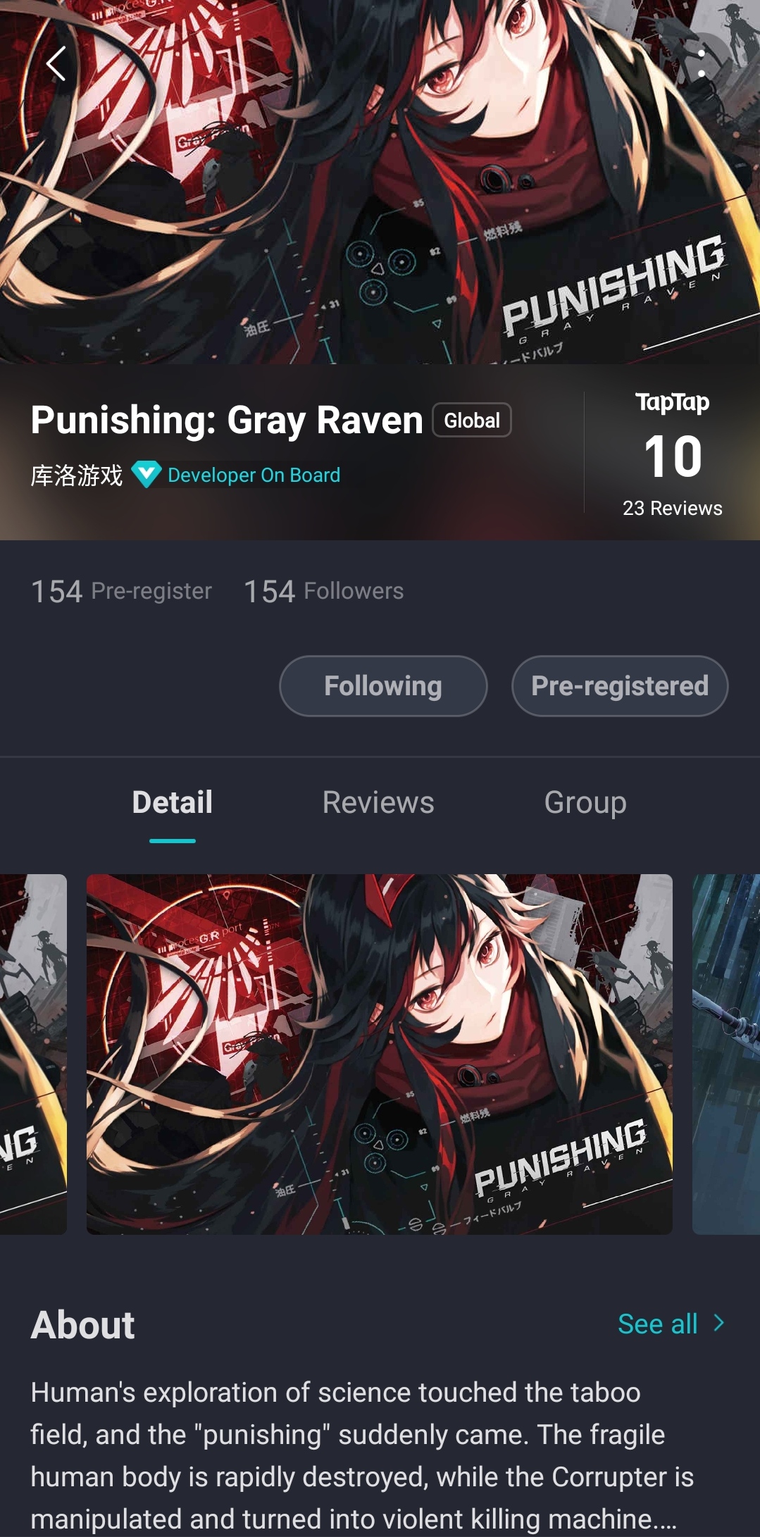 r/gachagaming - Punishing: Gray Raven Global is now available to pre-register on TapTap, PlayStore and AppStore coming soon