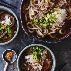 Julia Busuttil Nishimura’s niku udon (beef udon noodle soup).