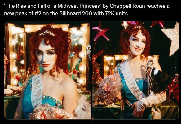 r/popculturechat - ‘The Rise and Fall of a Midwest Princess’ by Chappell Roan reaches a new peak of #2 on the Billboard 200 almost a year after its release