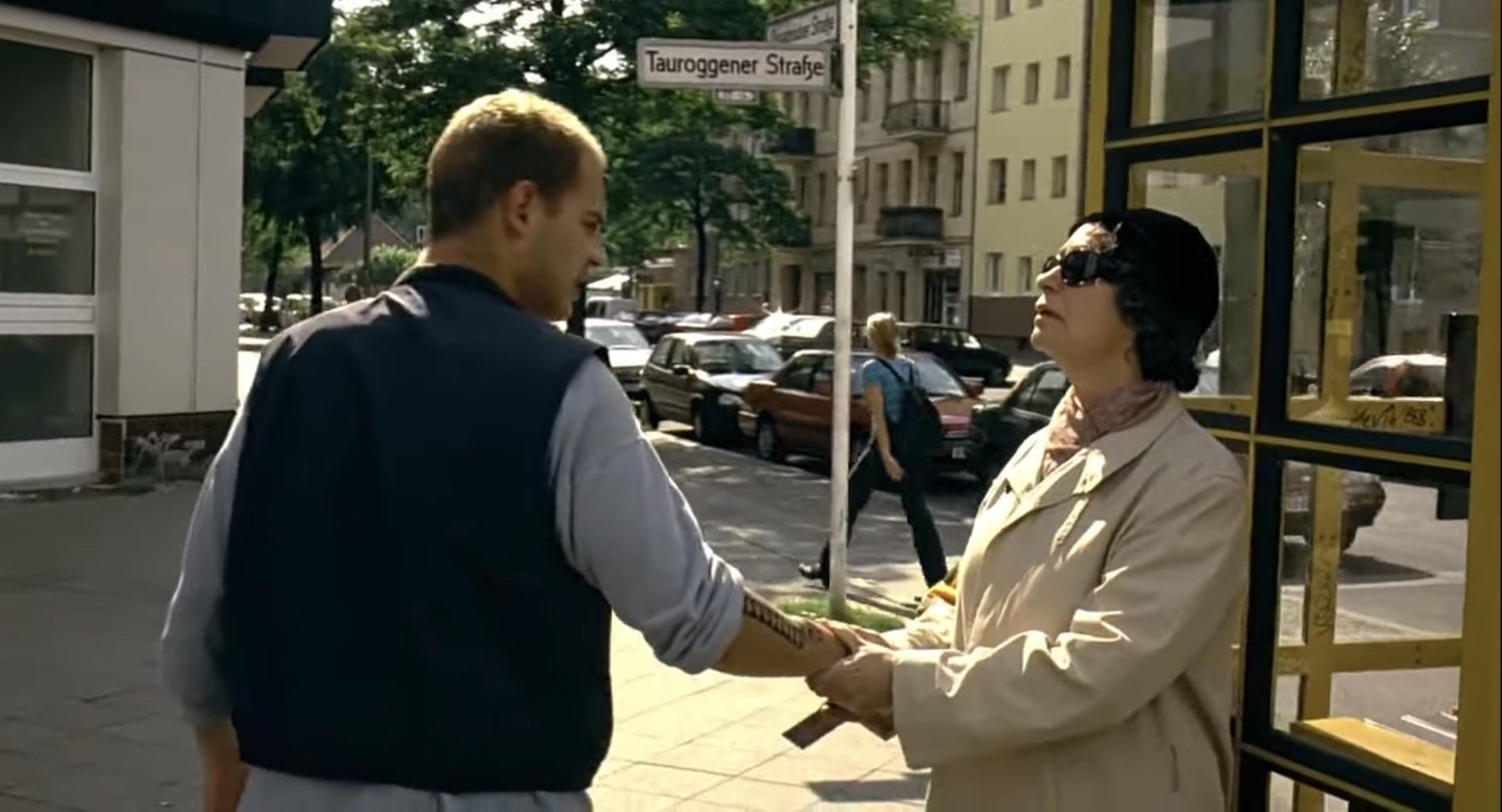 r/MovieDetails - In Run Lola Run (1998), the blind woman Manni (played by Moritz Bleibtreu) encounters outside the phone booth is played by his real-life mother (and famed German film/TV actress) Monica Bleibtreu in an uncredited cameo.