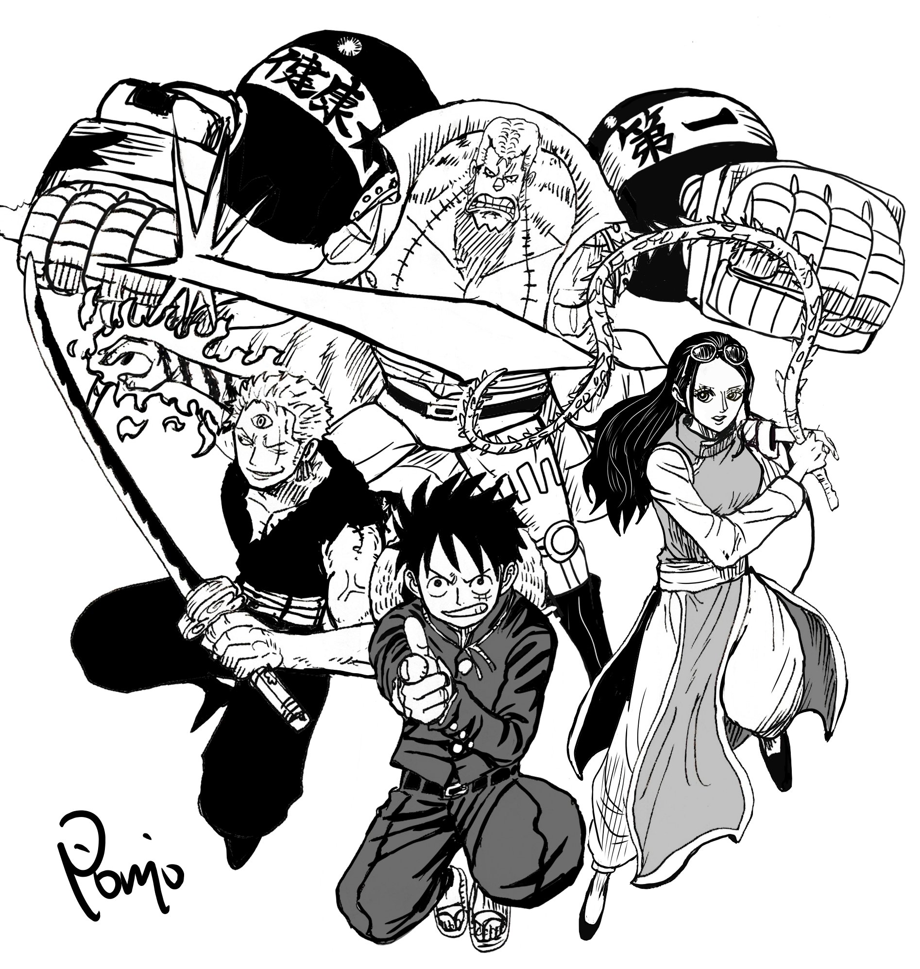 r/OnePiece - One Piece x YuYu Hakusho [art by nyaponi]