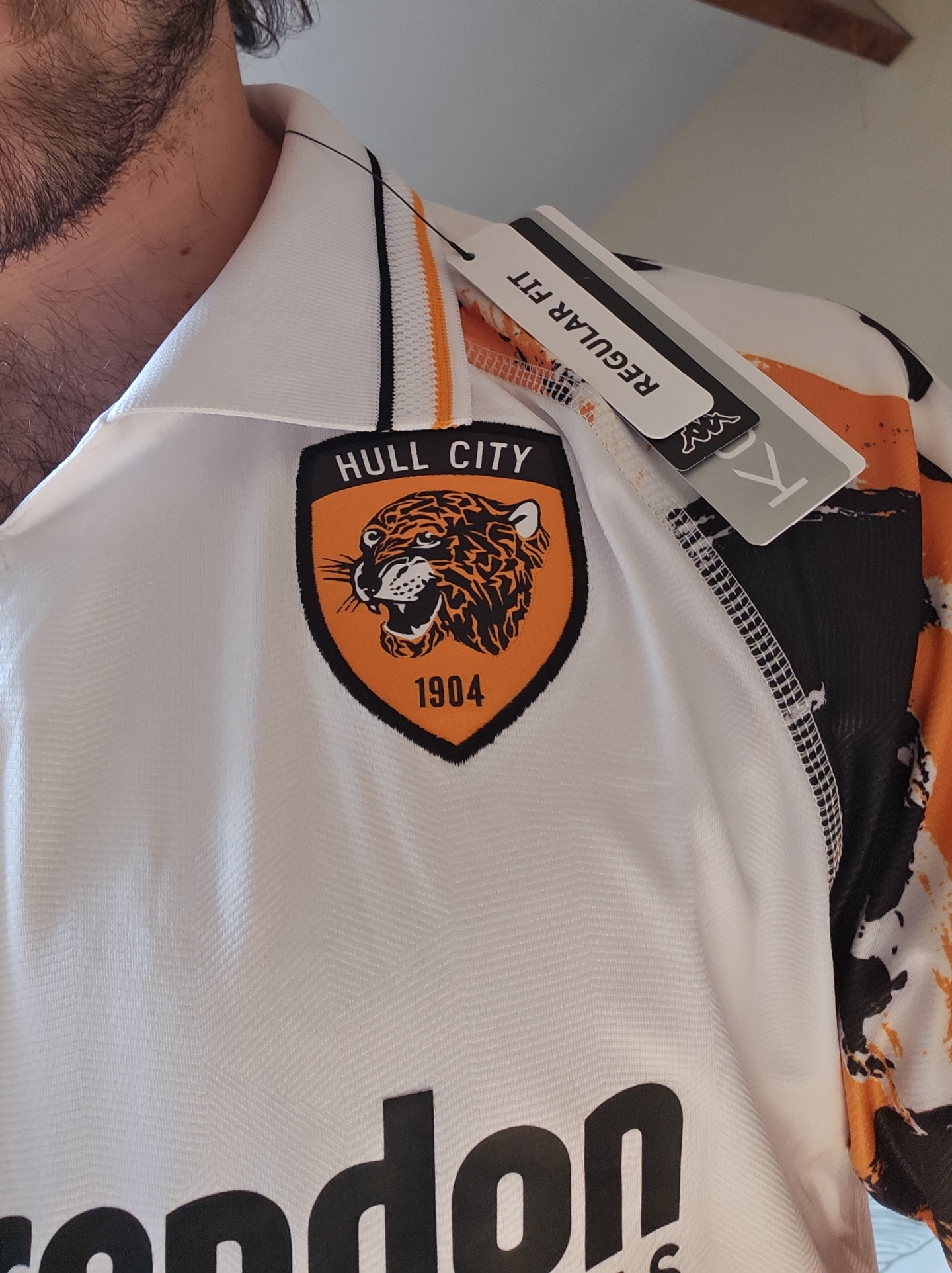 r/HullCity - Does the badge feel too high up on the new away kit for anyone else?