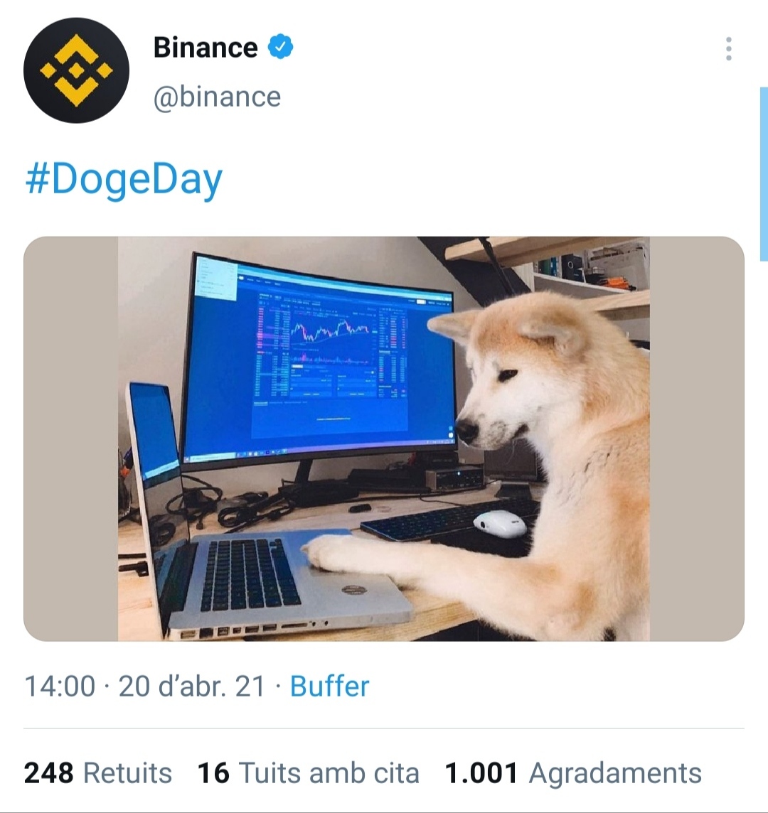 r/dogecoin - Binance has spoken 🥳😏