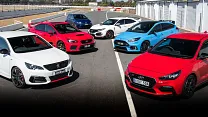 Best hot hatch: 2018 Ford Focus RS v Honda Civic Type R v Hyundai i30 N v Peugeot 308 GTi v Subaru WRX STI v Volkswagen Golf R