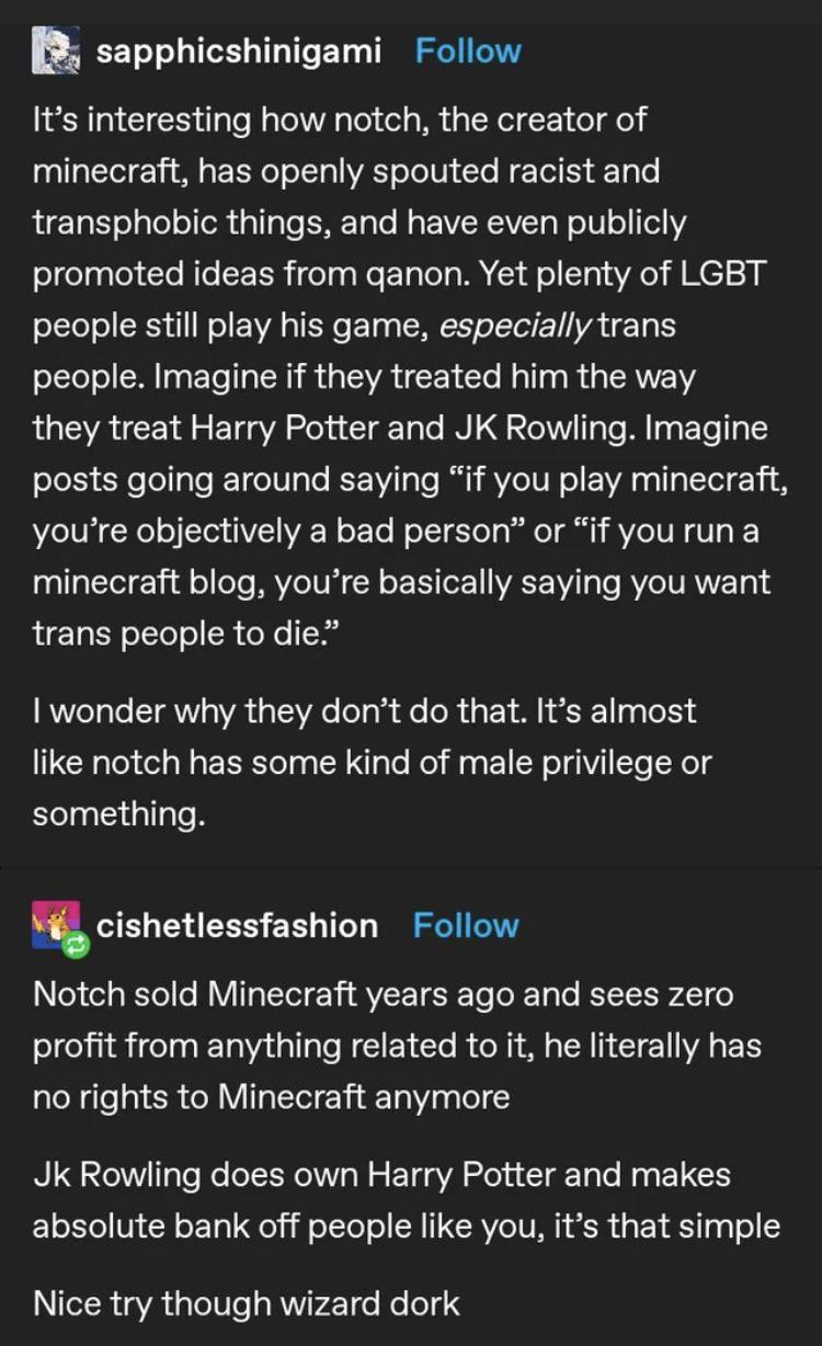 r/tumblr - jk rowling vs notch