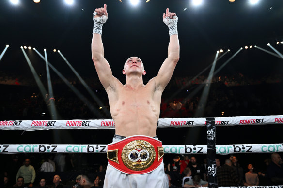 Nikita Tszyu had to dig deep for his TKO victory over Koen Mazoudier.