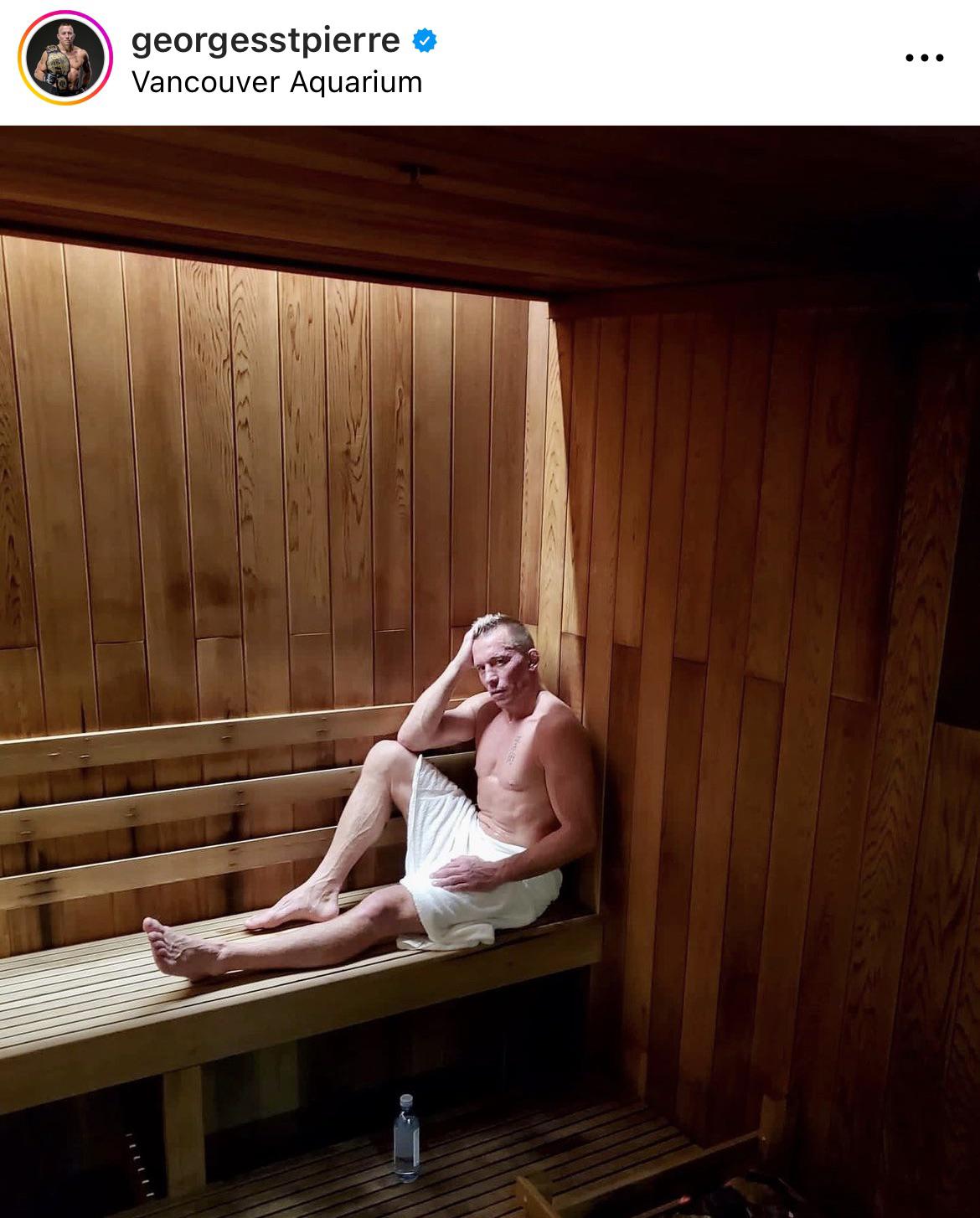 r/ufc - You walk into the sauna and GSP is sat there looking at you like this, what is your first response?