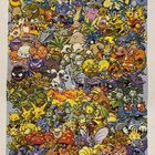 r/pokemon - 151 Pokémon, 105 colours, 120,000 stitches. My gen 1 cross stitch is finished!