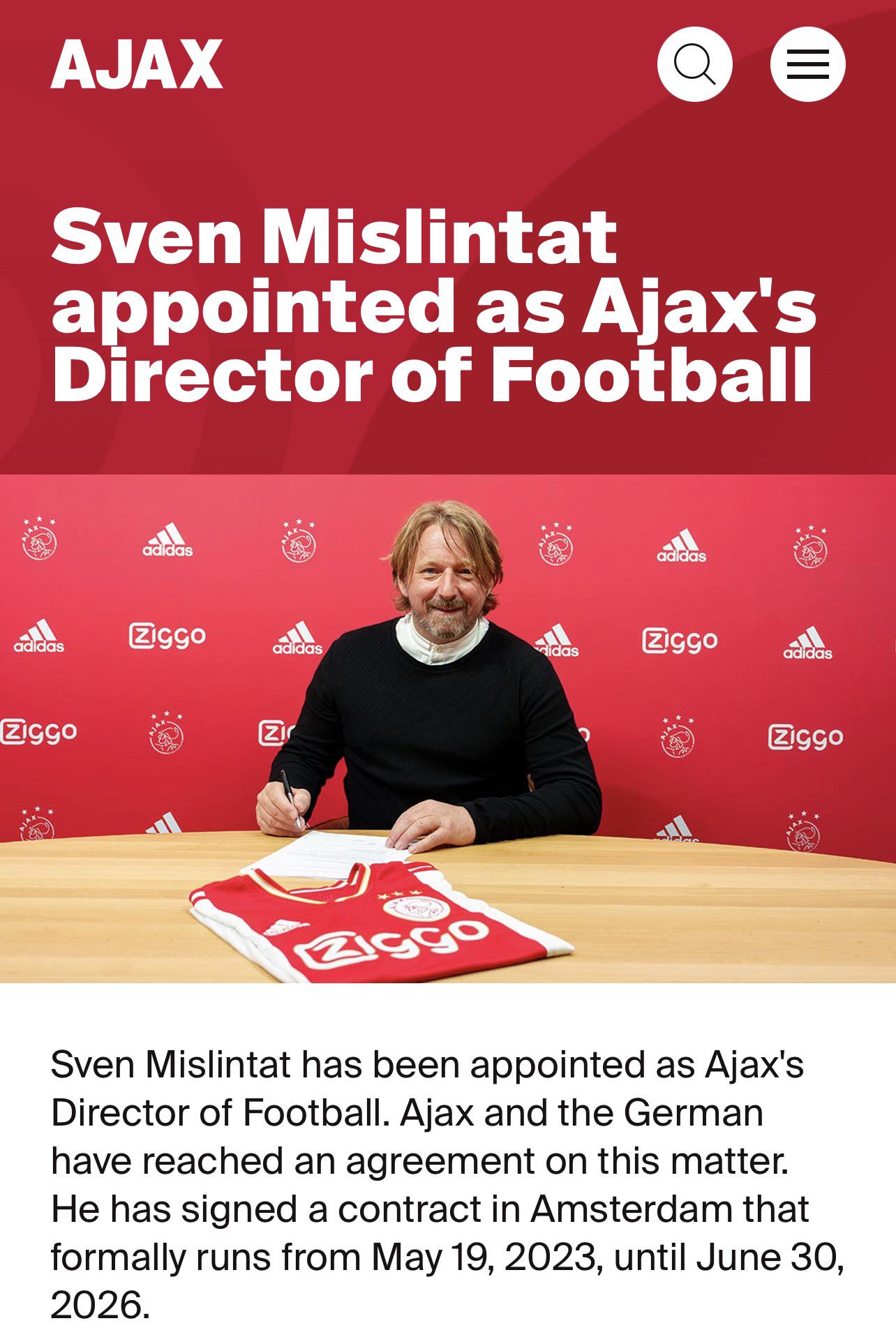 r/Gunners - After Edwin Van Der Sar left Ajax, they appointed a familiar face