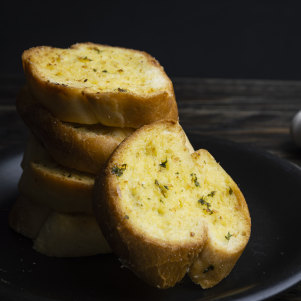 Garlic bread: tastes delicious, not so good for your breath.