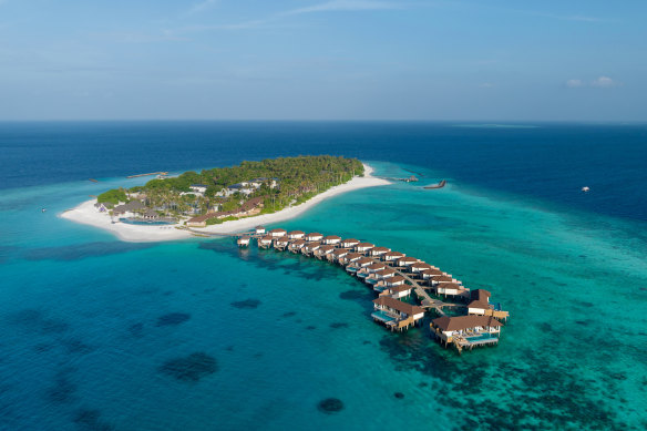 Avani + Fares sits on a naturally occurring island 40 minutes by seaplane from Male.