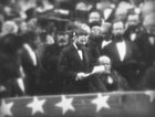 r/Presidents - 46-year-old Ulysses S. Grant (1822-1885) giving his first inaugural address at the Capitol, in 1869.