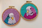 r/crafts - A pair of beaded budgie buddies - part of a series of 4 that I'm working on