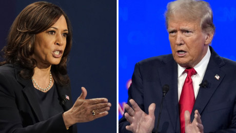 Democratic presidential candidate Kamala Harris, and Republican presidential candidate former President Donald Trump.