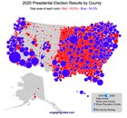 r/dataisbeautiful - Interactive US County Presidential Election Map Comparing "Land vs People" - *Updated* so you can zoom in on individual states