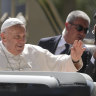 Pope Francis in Dili, East Timor, on Monday.