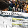 Service changes from new rail timetable.