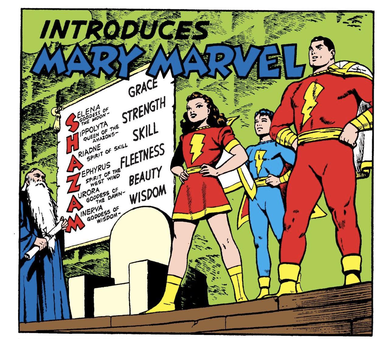 r/comicbooks - [Excerpt] Happy Birthday to Mary Marvel! She is 79 years old today. Thank you DC for giving her a solo series next year. The New Champion of Shazam! [Captain Marvel Adventures #18 (1942)]