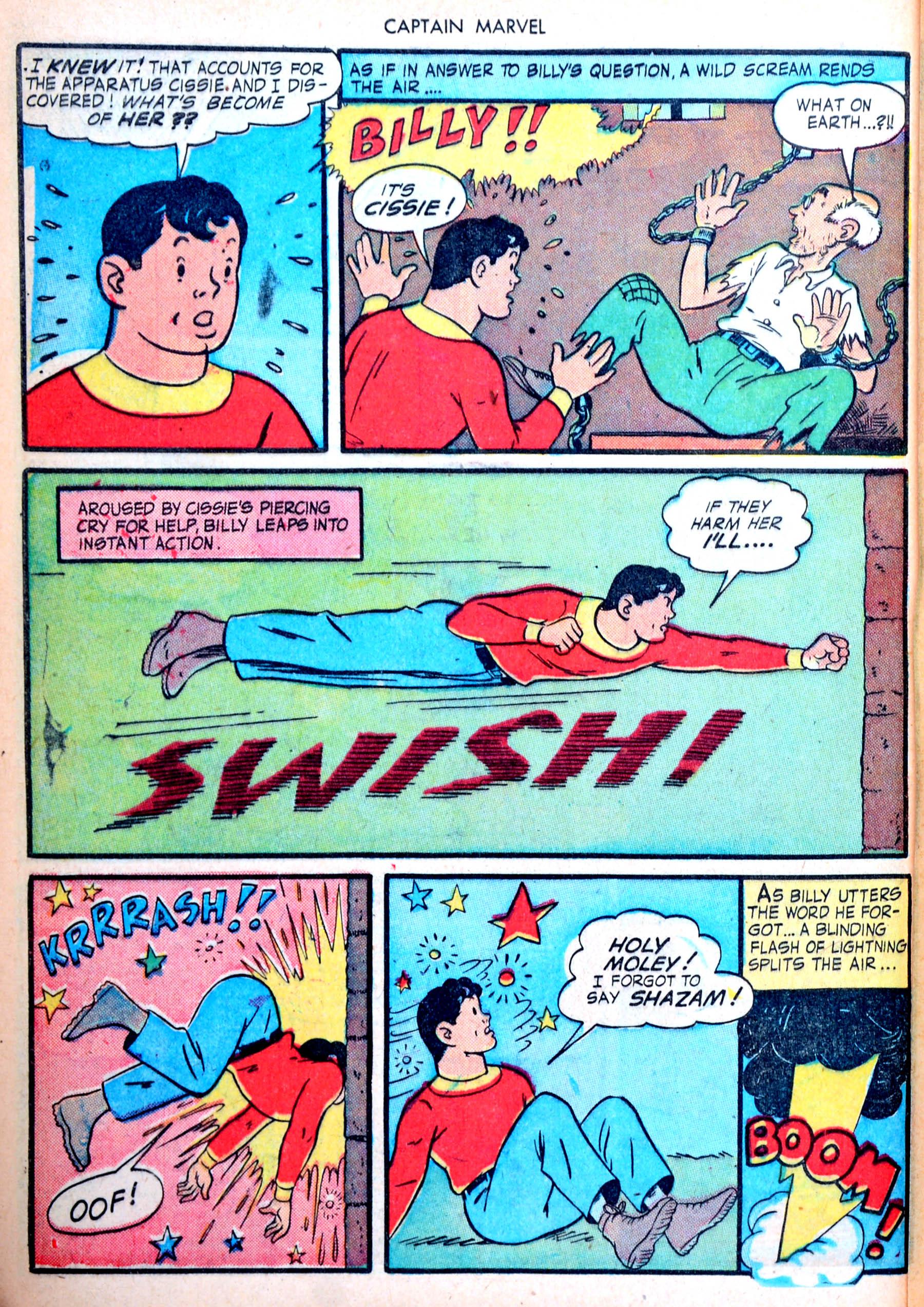 r/DCcomics - [Comic Excerpt] Whoops! (Captain Marvel Adventures #30 - December 1943)