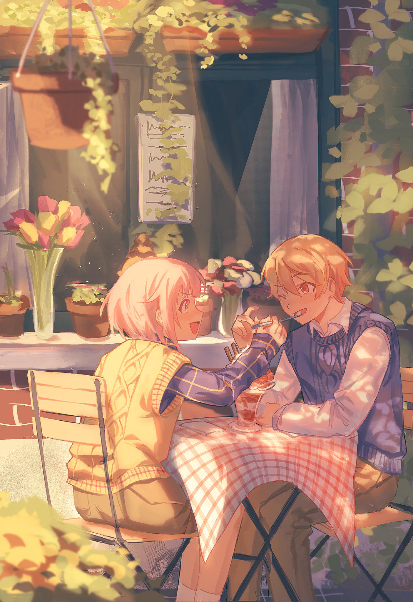 r/wholesomeromance - Cafe date [Project Sekai] @babykatafan