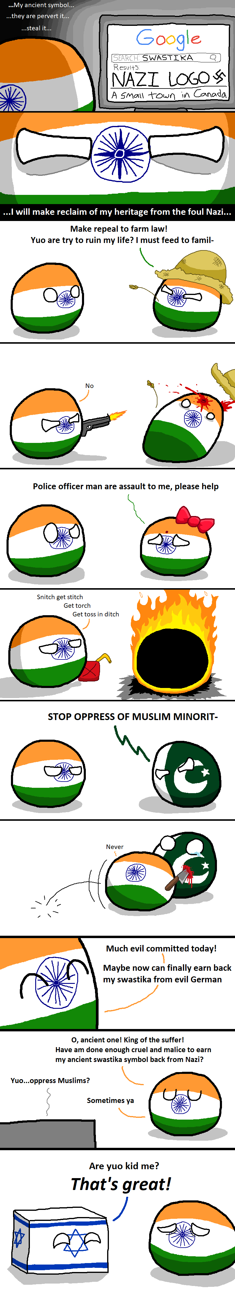 r/DesiMeta - This is a comic from the Polandball subreddit, Propaganda against India is dumb, they twist facts to make false points .