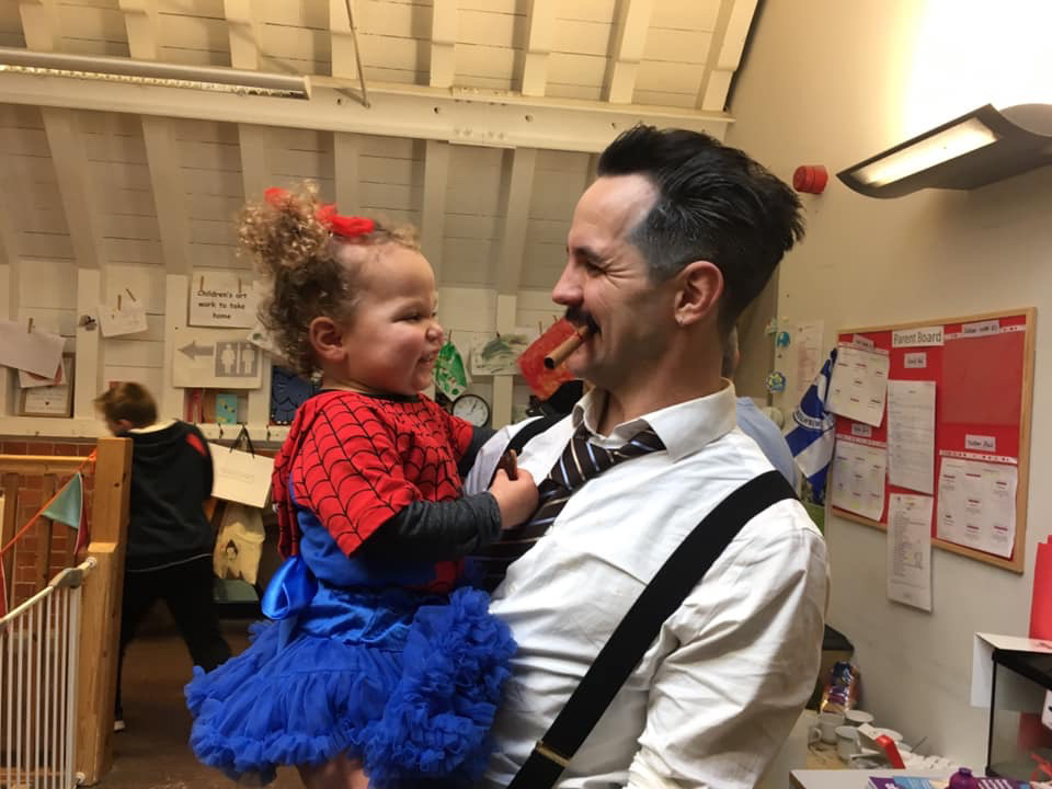 r/Marvel - “This spider guy ain’t so bad” my attempt and J.Jonah Jameson, complete with my daughter as lil spider girl