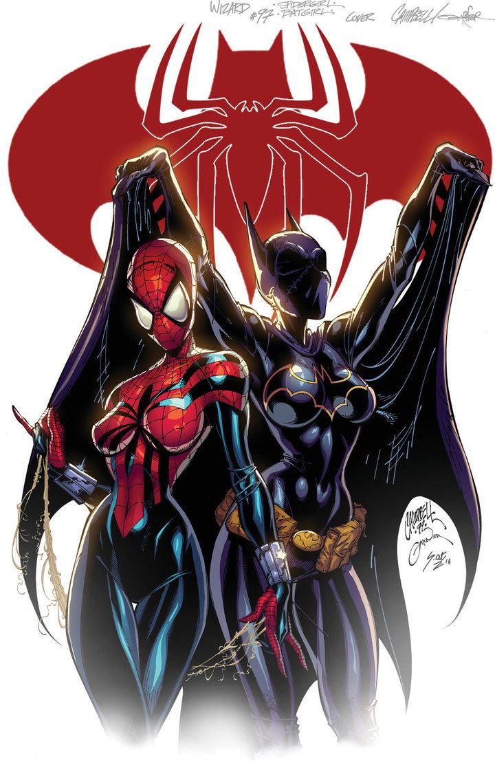 r/comicbooks - Spider-Girl & Batgirl by J. Scott Campbell