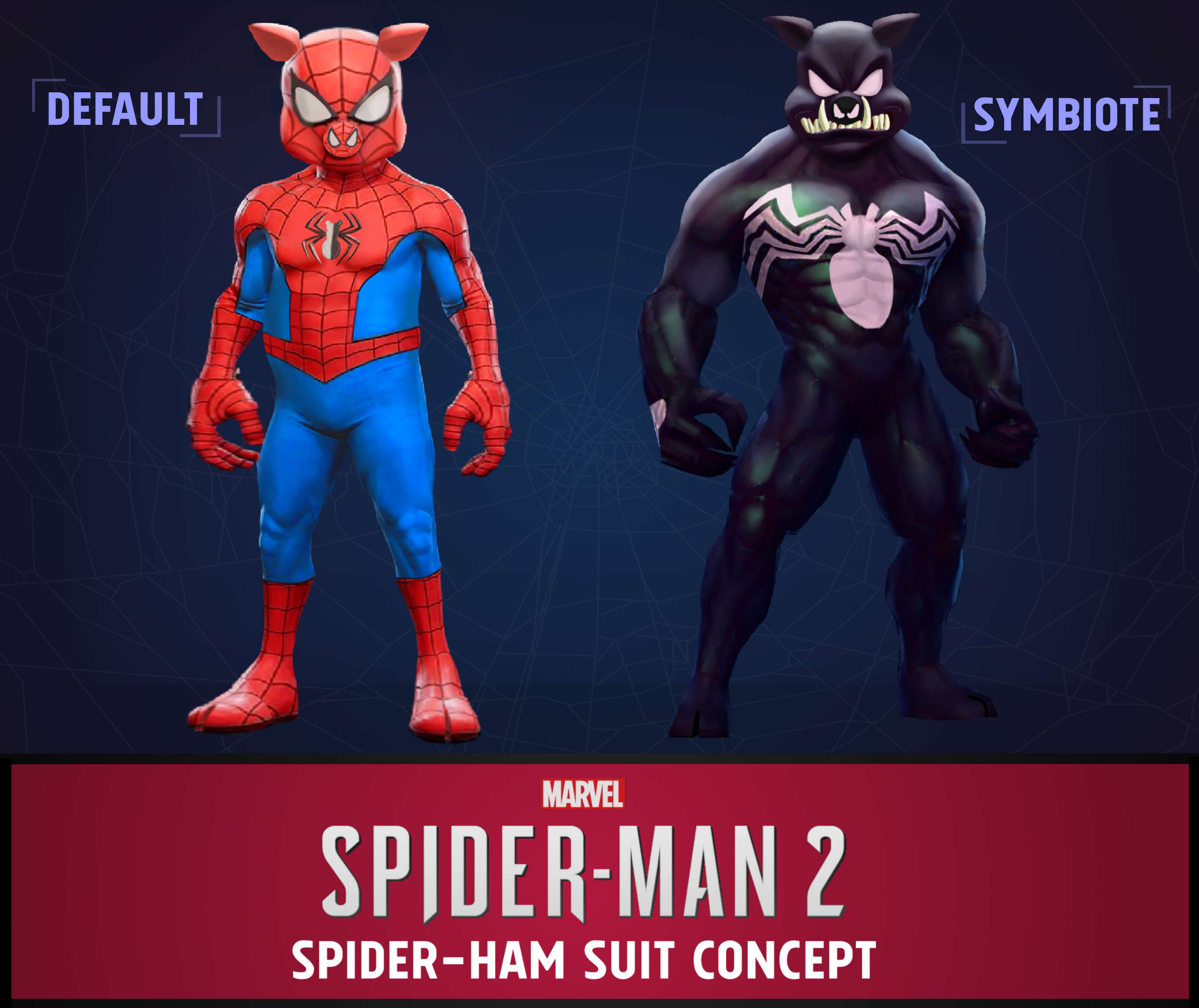 r/SpidermanPS4 - Full Spider-Ham suit concept for Spider-Man 2!