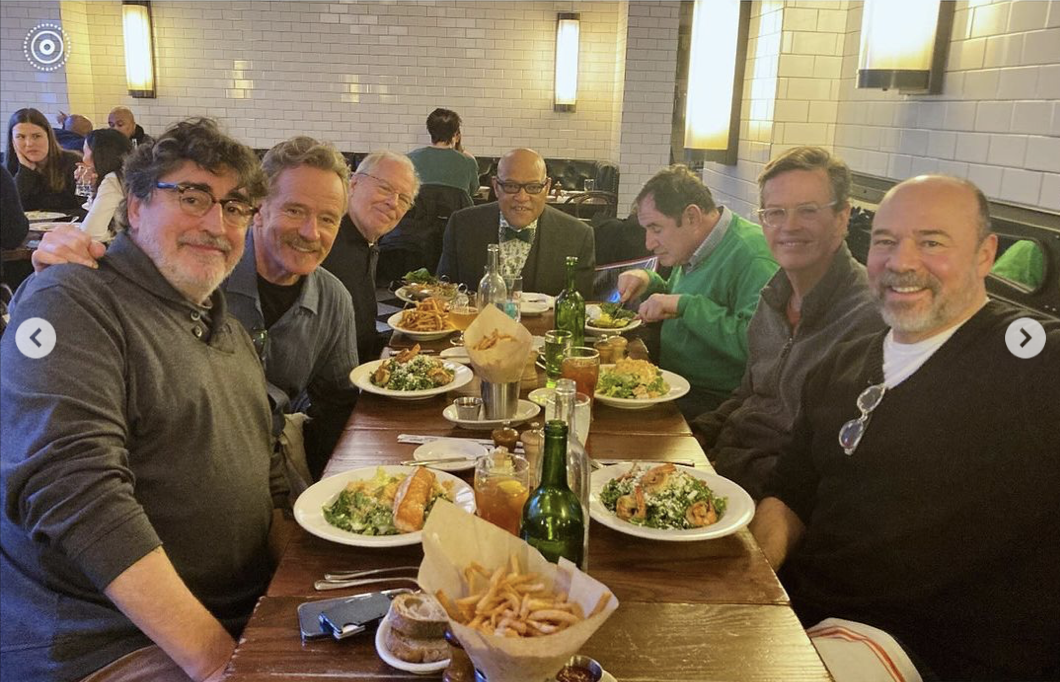 r/blankies - Dream blunt rotation, character actor edition: Alfred Molina, Bryan Cranston, Michael McKean, Larry Fishburne, Richard Kind, Dylan Baker, and Danny Burstein dining together last week.