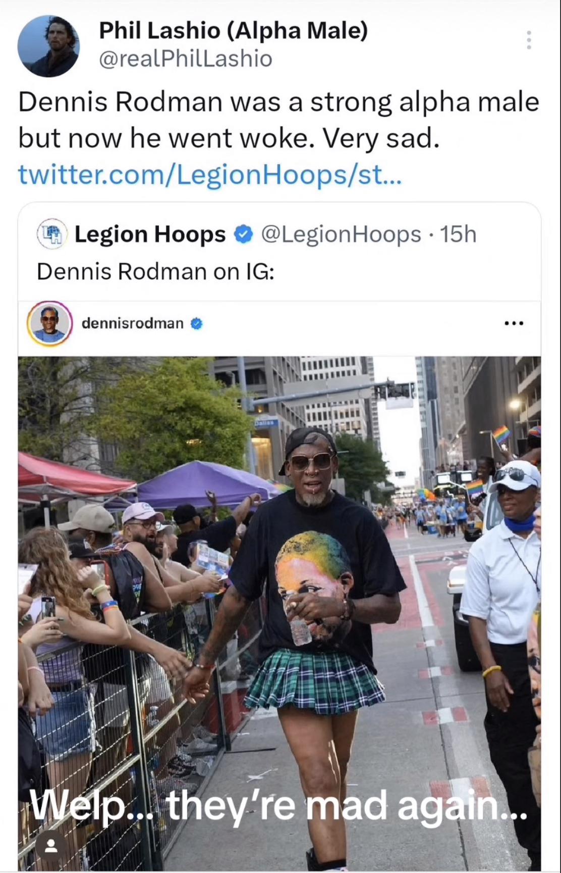 r/facepalm - Tell me you don’t know anything about Dennis Rodman, without telling me you don’t know anything about Dennis Rodman.